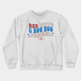 Red, White & Boo Boo Crew Nurse Crewneck Sweatshirt